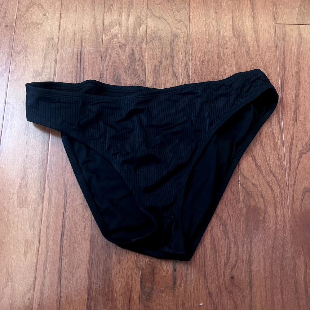 Shade and Shore Black Full Coverage Bikini Bottoms Size Large